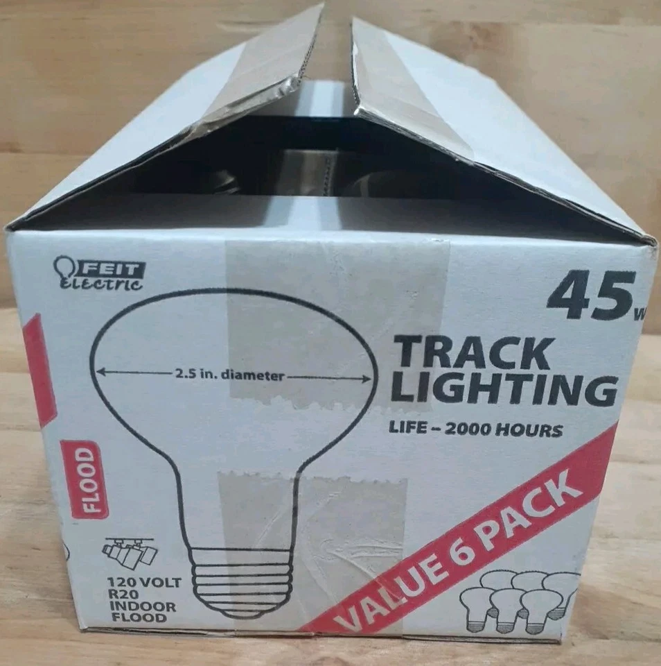 6CT: FEIT Electric 45w Track Lighting Indoor Flood 120volt R20 Bulbs SAVE! VALUE - Image 2 of 2