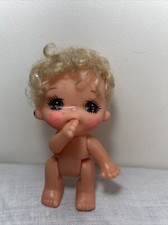 Vintage Thumb Sucking Doll Made in Hong Kong Blonde 4”