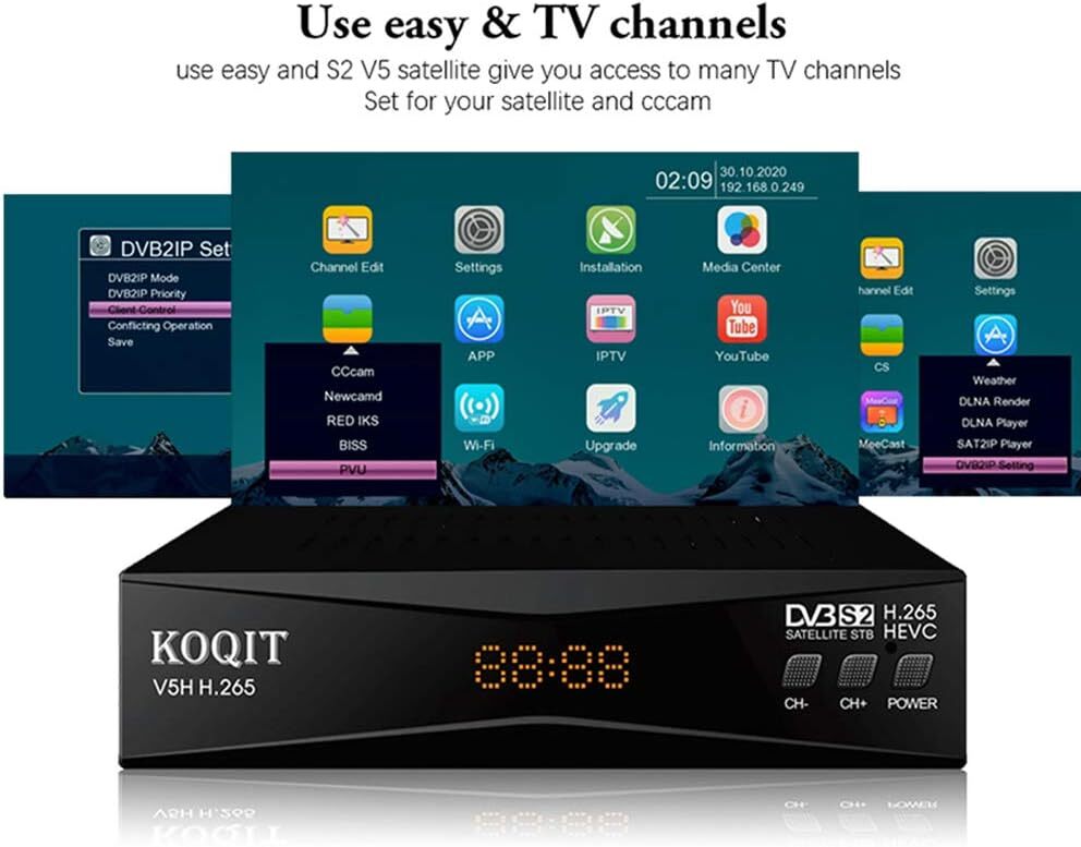 Koqit V5H H.265 Free To Air FTA Satellite Receiver DVBS2 TV... eBay