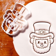 Leprechaun Face Cookie Cutter - St Patrick's Day Lucky shamrock Irish festive