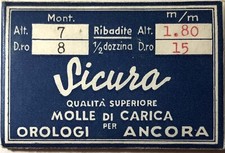 Sicura [ 1X=1 Ressort Principal ] 1.80 Ø 15 Ressort De Montre 7 X 8