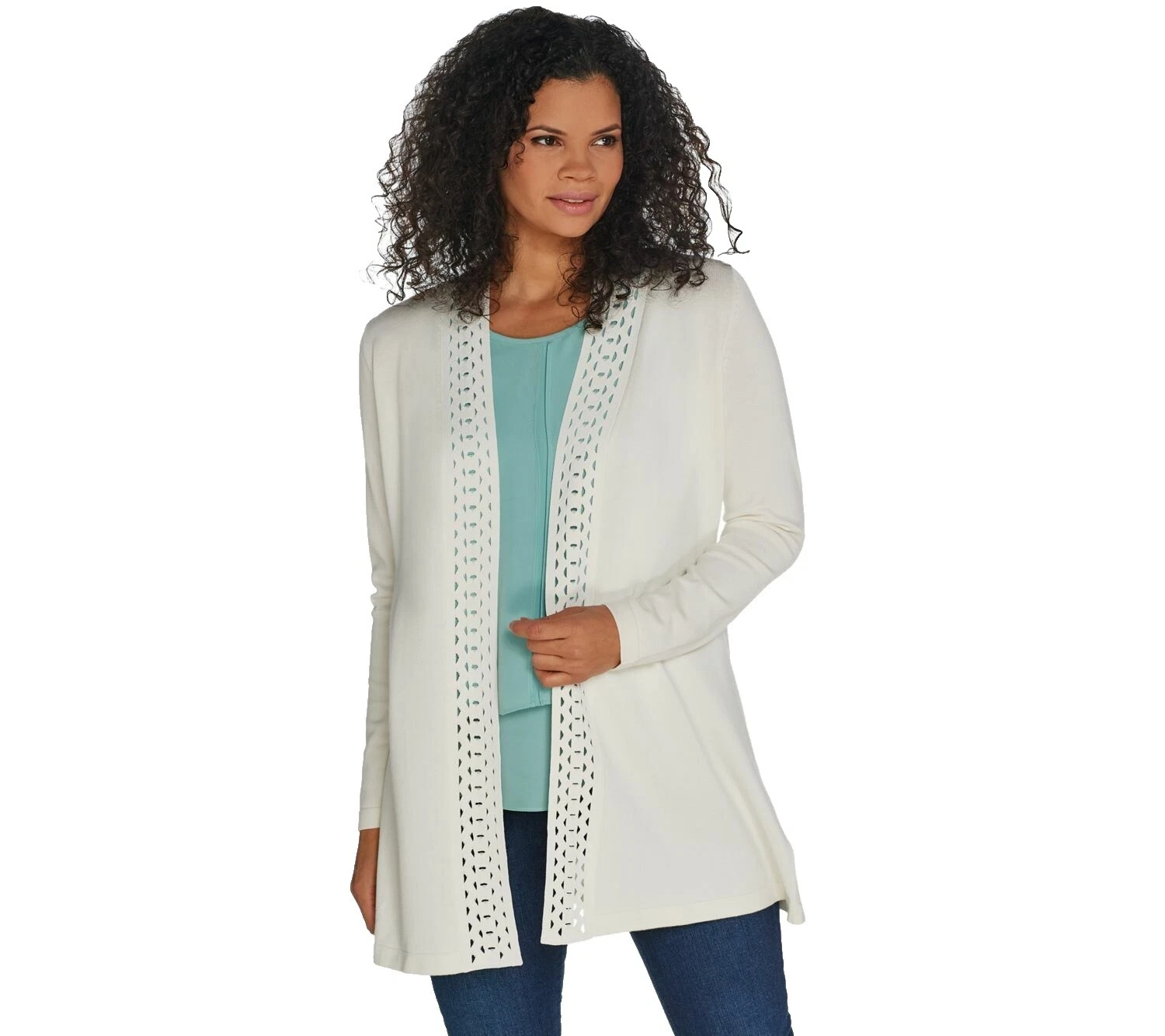 Suéteres blancos Dennis bajo para mujer