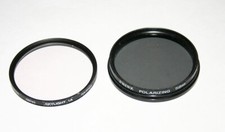 Camera Filters Prinz Polarizing Filter and Promaster Skylight 1A 58mm Used