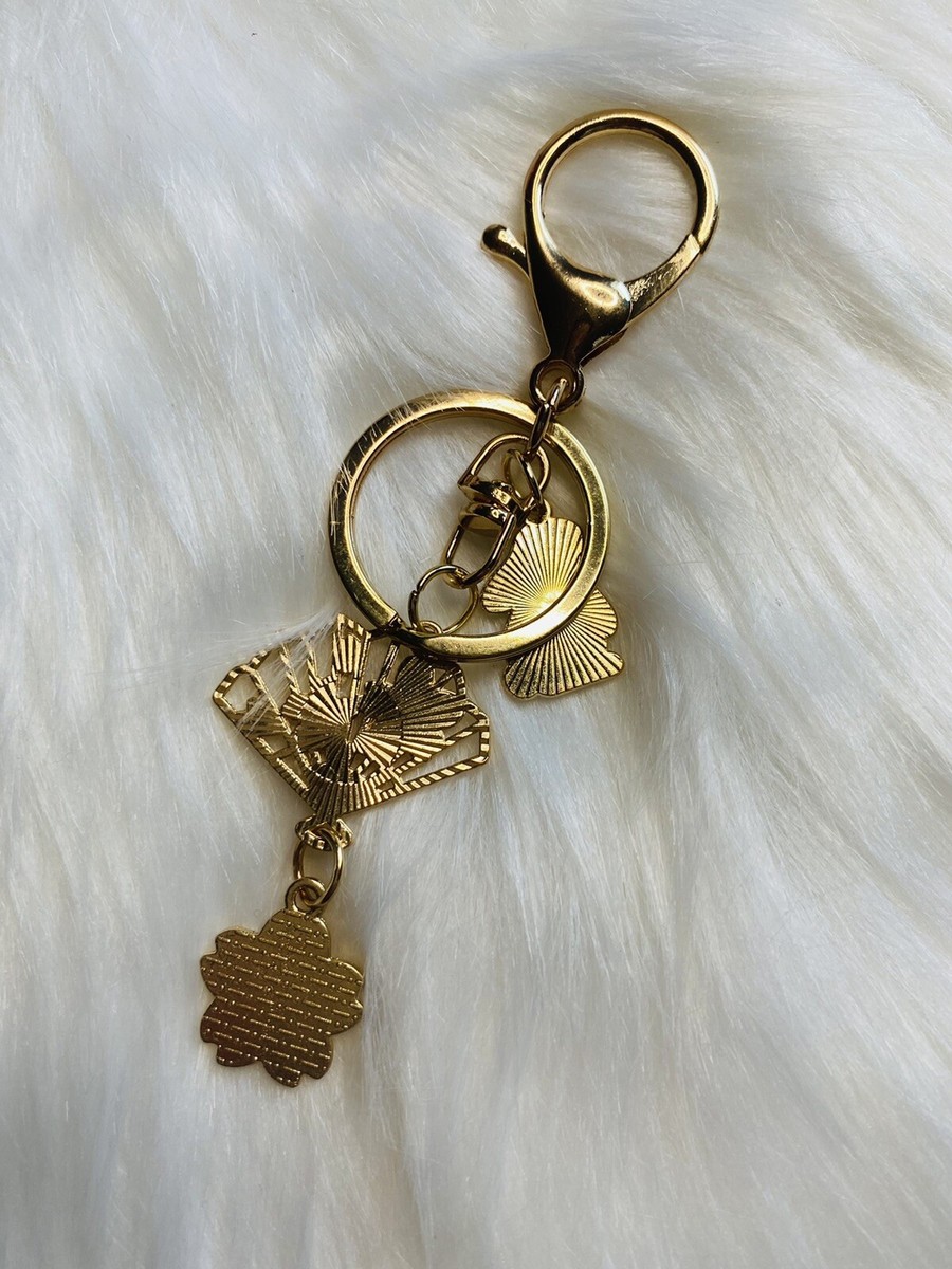 Japan Sakura Rabbit bunny Fan bag charm Keychain key ring