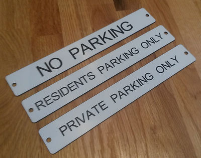 Gravierte Schilder Parkverbot, Privatparkplatz, Anwohnerparkplatz etc mehrere Größen