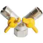 3 Way Ball Valve Brass 1/2 Inch Male x Male x Female Shut Off Water, Oil and Gas