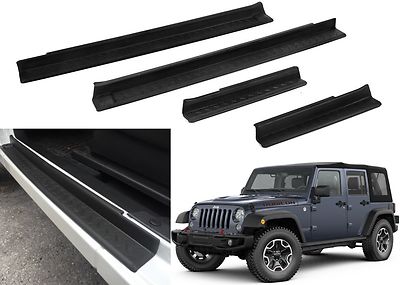 Door Sill Protector Scuff Plate Entry Guards For Jeep Wrangler JK 2007-2017 4PCS