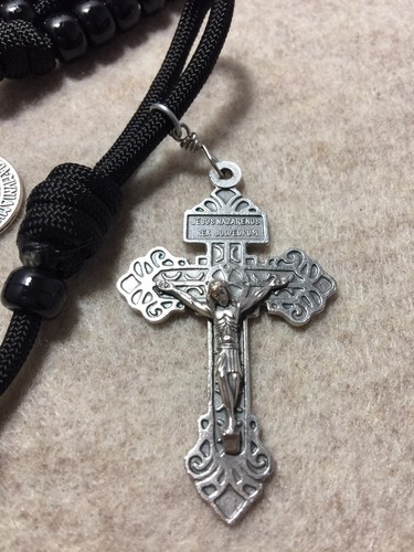 15 Decade Catholic Rosary- St Benedict & St Michael Medals- Handmade - Picture 7 of 9