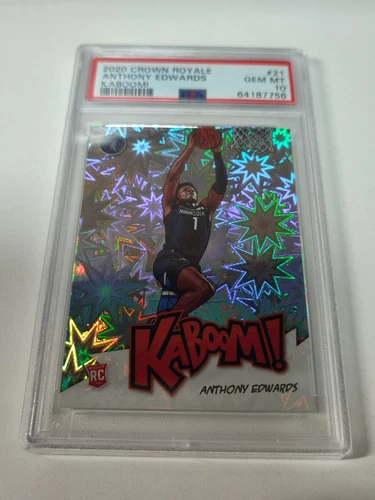 2020 CROWN ROYALE ANTHONY EDWARDS KABOOM! PSA 10 SSP