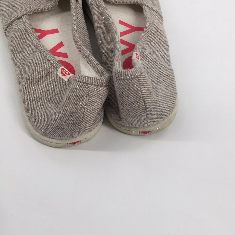 🩰 Mocasines planos de ballet sin cordones Roxy Brody III 8,5 para mujer gris plata informales Foto 3 de 4