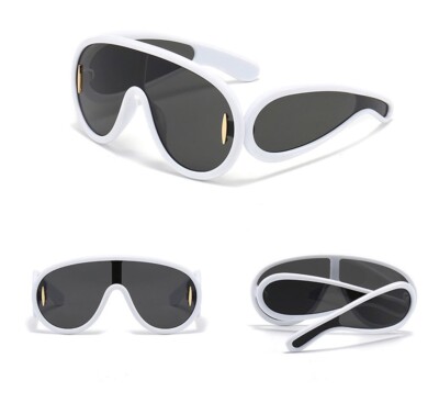 Breaksun Fashion Wave Mask Sunglasses for Women Men