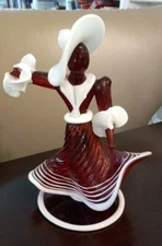 Murano Glass 8" Dancer Sculpture Red Figurine ~ Broken Hand