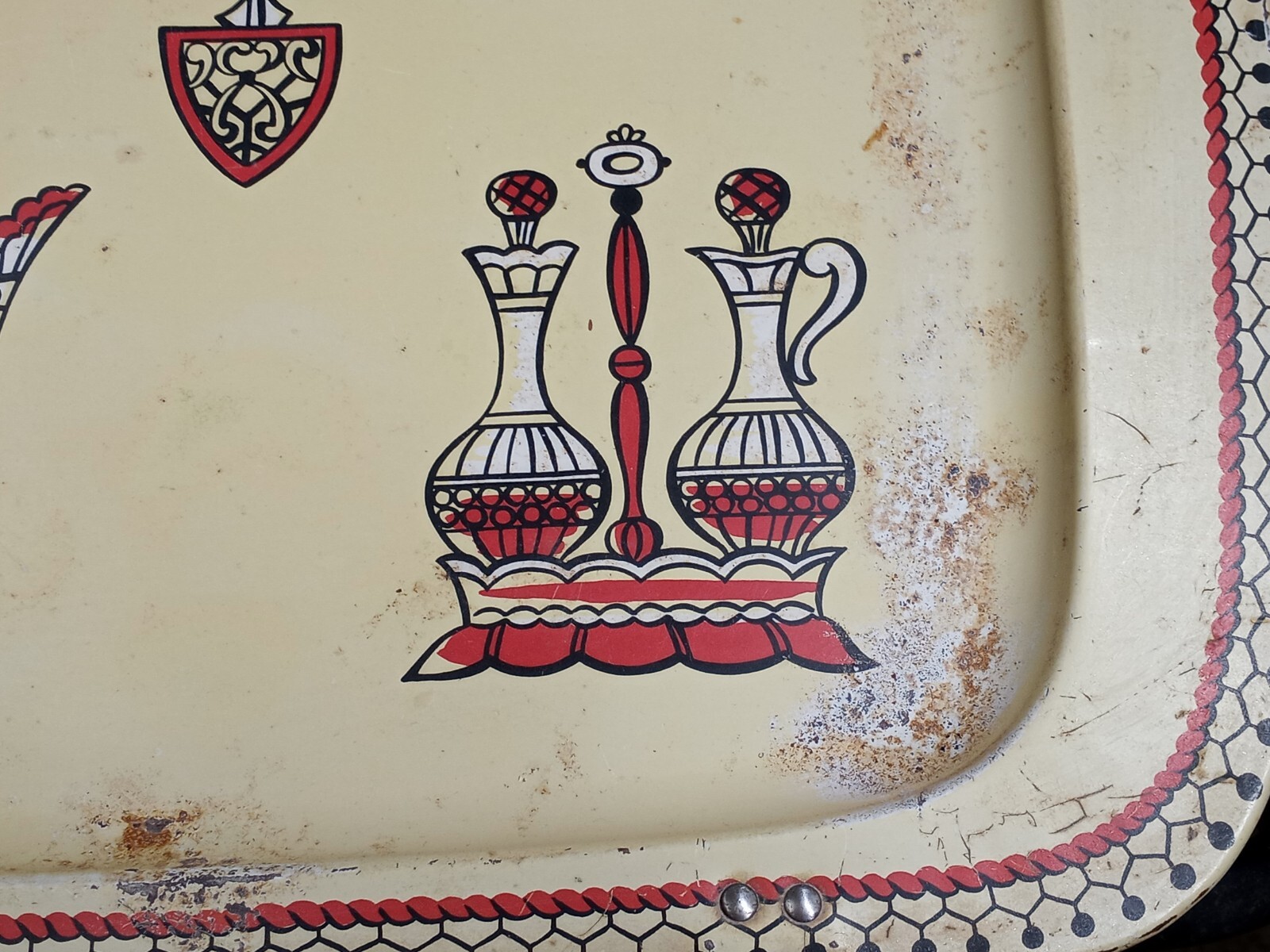 2 Vtg FOLDING METAL TV TRAYS 13"X18" 1950s MCM QUAKER eBay