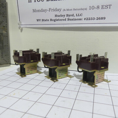 Qty 3: 12A @ 120v DPST ESSEX 91-100012-11000 Electric Relay - Coil 240VAC 50Hz