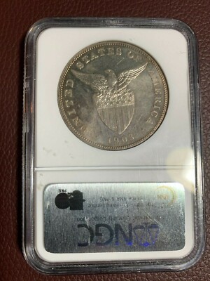 US PHILIPPINES ONE PESO 1903 PROOF NGC PF63 BEAUTIFUL TONED