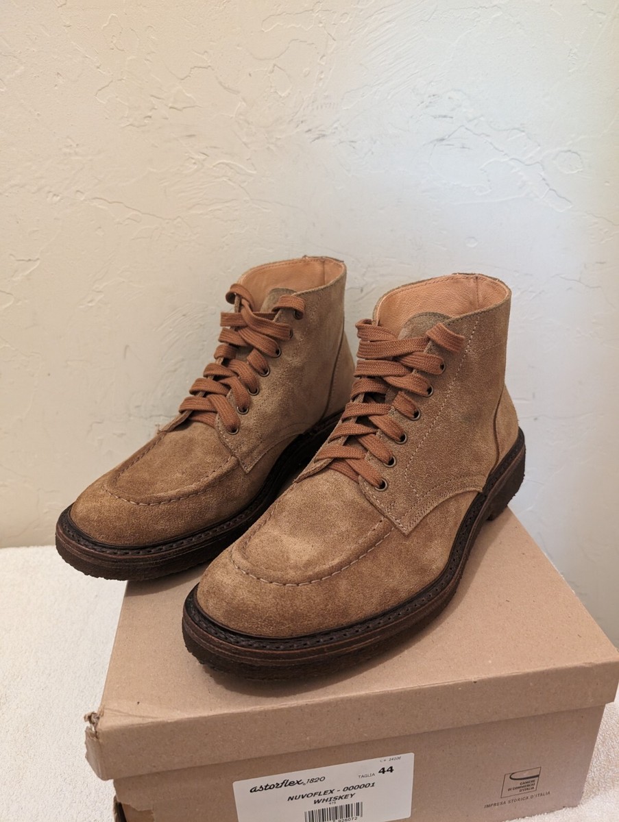 Huckberry x Astorflex Men's Whiskey Suede Crepe Boots Sz 11 Italy $390 Indy  boot