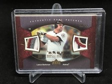 LANCE BERKMAN 2007 UPPER DECK RARE ELEMENTS 5 CLR DUAL PATCH #D 32/35