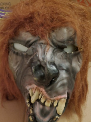 Werewolf Mask with hair Halloween Rubies Costume Co latex 14+ fur 2014 new with - Picture 2 of 12