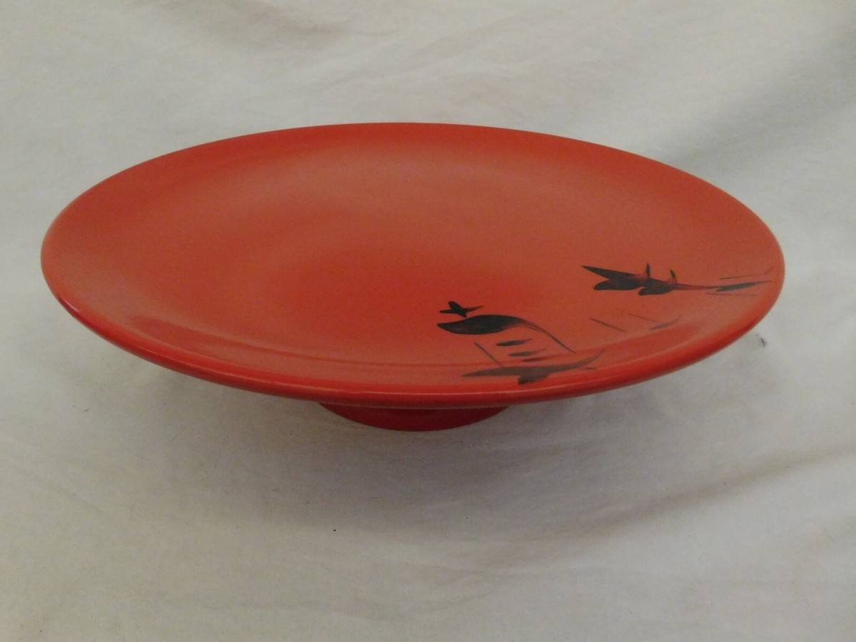 VINTAGE MIDCENTURY RED LACQUER LAZY SUSAN ASIAN | eBay