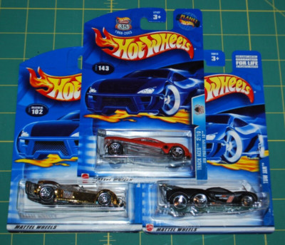 Lot of 3 - Hot Wheels 2001-Road Rocket, 2002-Tow Jam, & 2003