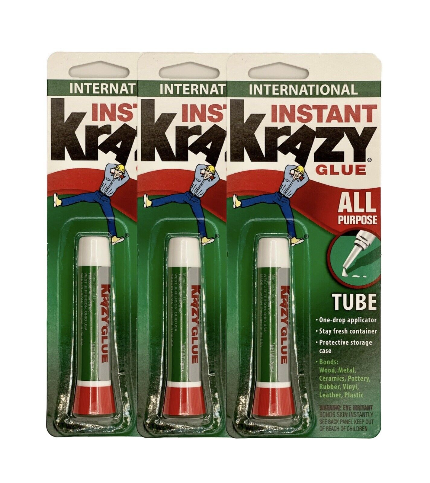 Krazy Instant All Purpose Tubes 3 品質保証 Glue 最大12%OFFクーポン