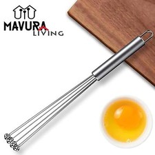 MAVURA batidor escoba agitadora bolas escoba batidora escoba en espiral acero inoxidable