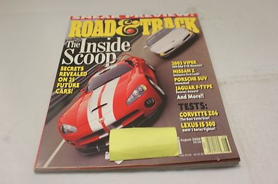 ROAD & TRACK: THE INSIDE SCOOP AUGUST 2000 VOL.51 #12 (OAK9677-1 [BOX R] #1298)