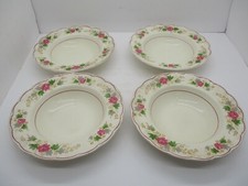 4 Vintage Grindley England Creampetal Floral Dish/Bowl With Pink Flowers