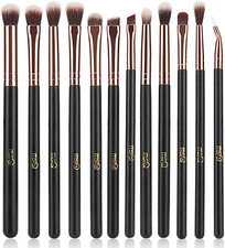 Eye Makeup Brushes 12Pcs Rose Gold Eyeshadow Makeup Brushes Set with Soft Synthe