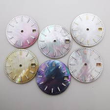 28.5mm pink yellow white sterile luminous watch dial fit NH35 movement