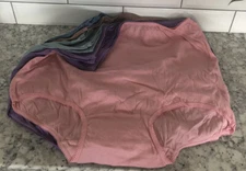 X10 Teri Lingerie Women's Sz 12 100% Cotton Full Briefs Briefs Assorted  Colors