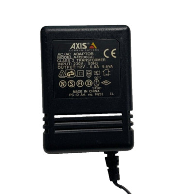 Axis 230V 50Hz 12V 0.8A EU Power Adapter A41208GC