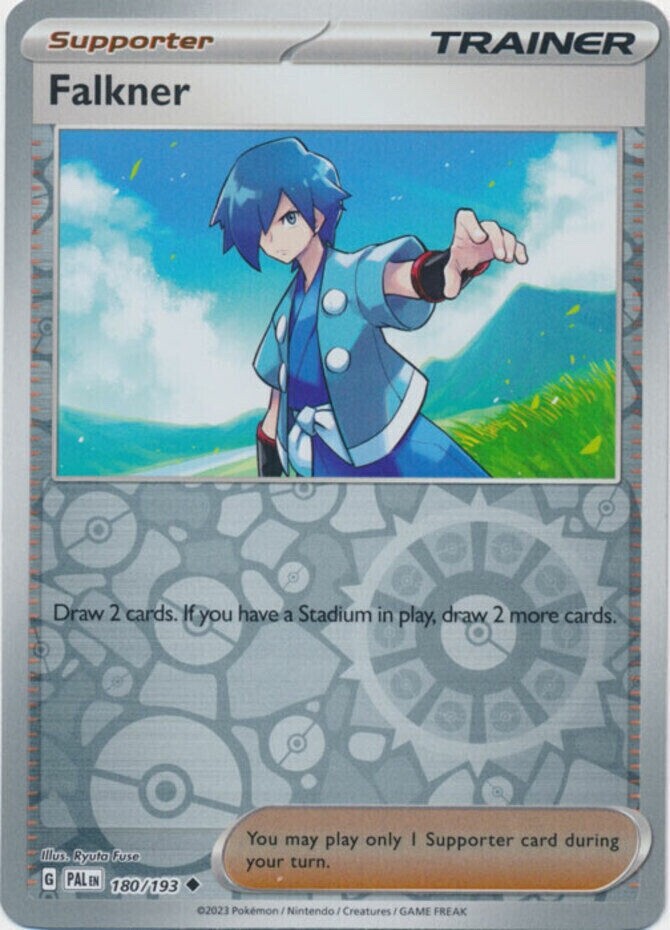 Pokemon - Falkner - 180/193 - Reverse Holo - Paldea Evolved  - NM/M