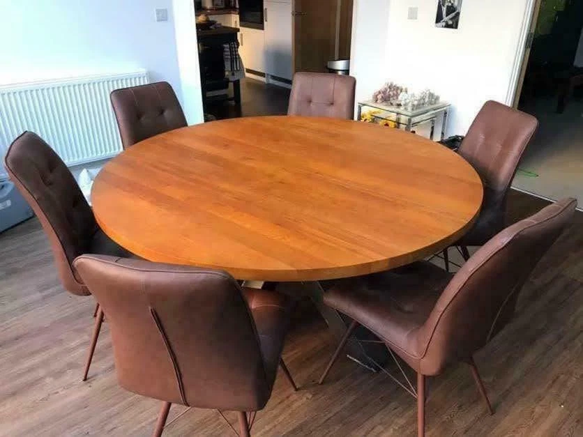 Black table with stained top deals