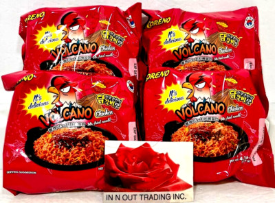 Paldo Volcano Instant Chicken Stir-Fried Noodle 4.16 oz x 4 Packs~08/02/2026
