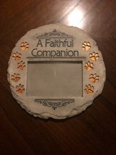 Pet Memorial A Faithful Companion Stepping Stone Picture Frame NEW