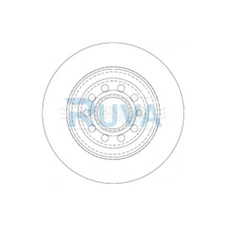 Fits Audi A6 2004-2011 Ruva Rear 1x Brake Disc 4F0615601E