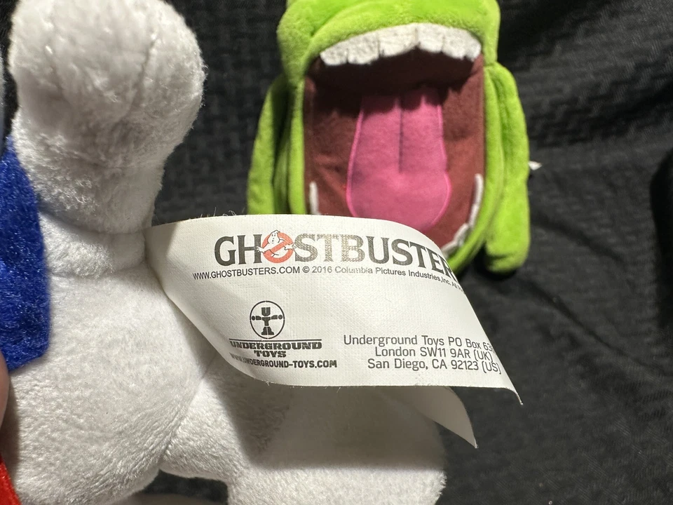 Classic 2016 GhostBusters 8" Angry Stay Puft & Slimer Plushies Underground Toys - Image 2 of 3