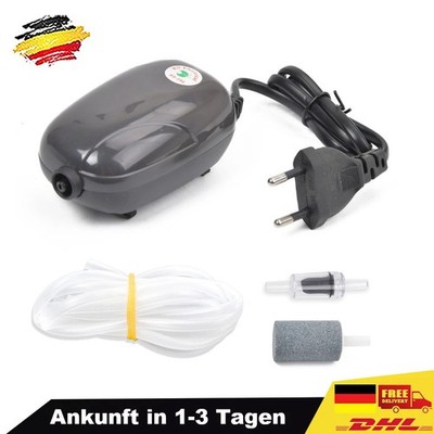 Luftpumpe Aquarium 3W Sauerstoffpumpe Teich Belüfter Oxygen Membranpumpe Pumpe