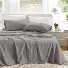 Comfort Spaces 100 Cotton Sheets Twin, Breathable, Soft Cotton Sheets, Natura...