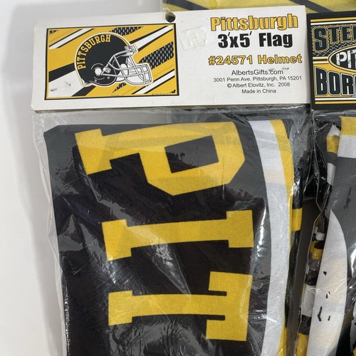 10x NEW Pittsburgh Steelers 3x5 Flag Banner Lot NFL Football Tailgate Man Cave - Picture 2 of 8