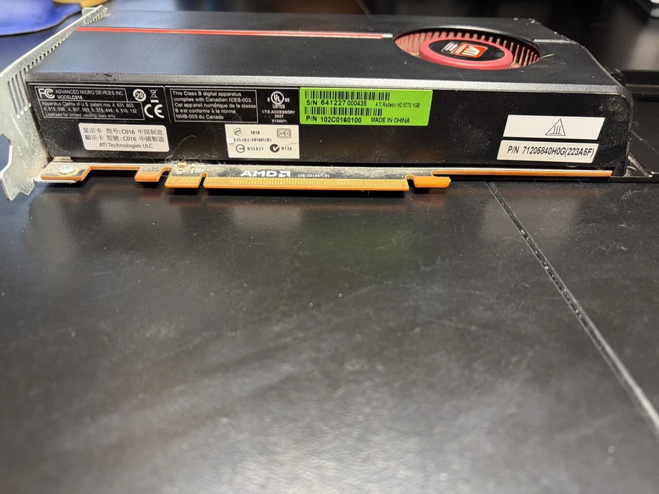 AMD ATI Radeon HD 5770 1GB Graphics Card 102C0160100 ATI-102-C01601 639-0675 - Image 3 of 4