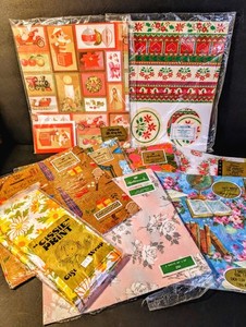 Lot of 9~Vintage USA Gift Wrapping Ephemera~Christmas, Birthday, Graduation~NOS