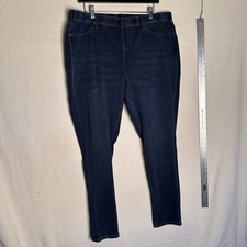 Terra  Sky High Rise Skinny Dark Wash Pull On Jegging Pants 1X 16w-18w 