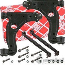 2x FEBI QUERLENKER + KOPPELSTANGEN VORDERACHSE passend für OPEL ASTRA H MERIVA B
