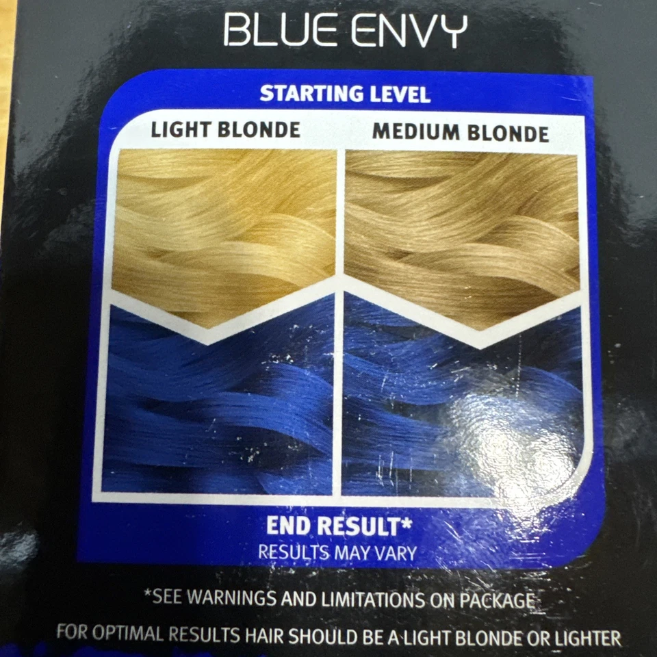 2x Splat Blue Envy Полный Комплект Цвета Волос ~ Содержит Отбеливатель ~ Долговечный - Изображение 4 из 4