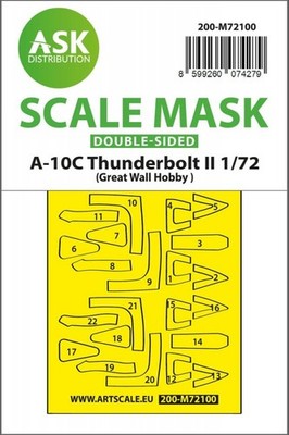 A-10C Thunderbolt II double-sided fit express mask for Great Wall Hobby / 1:72