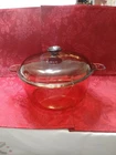 VISIONS 4.5L Brown Glass Casserole With Lid amber vintage cookware Pyrex
