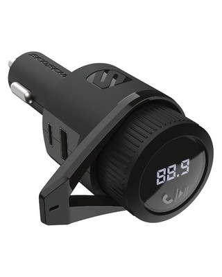 Scosche BTFM9 FM Bluetooth Transmitter Car, Dual 12W USB-C and USB-A Charging...