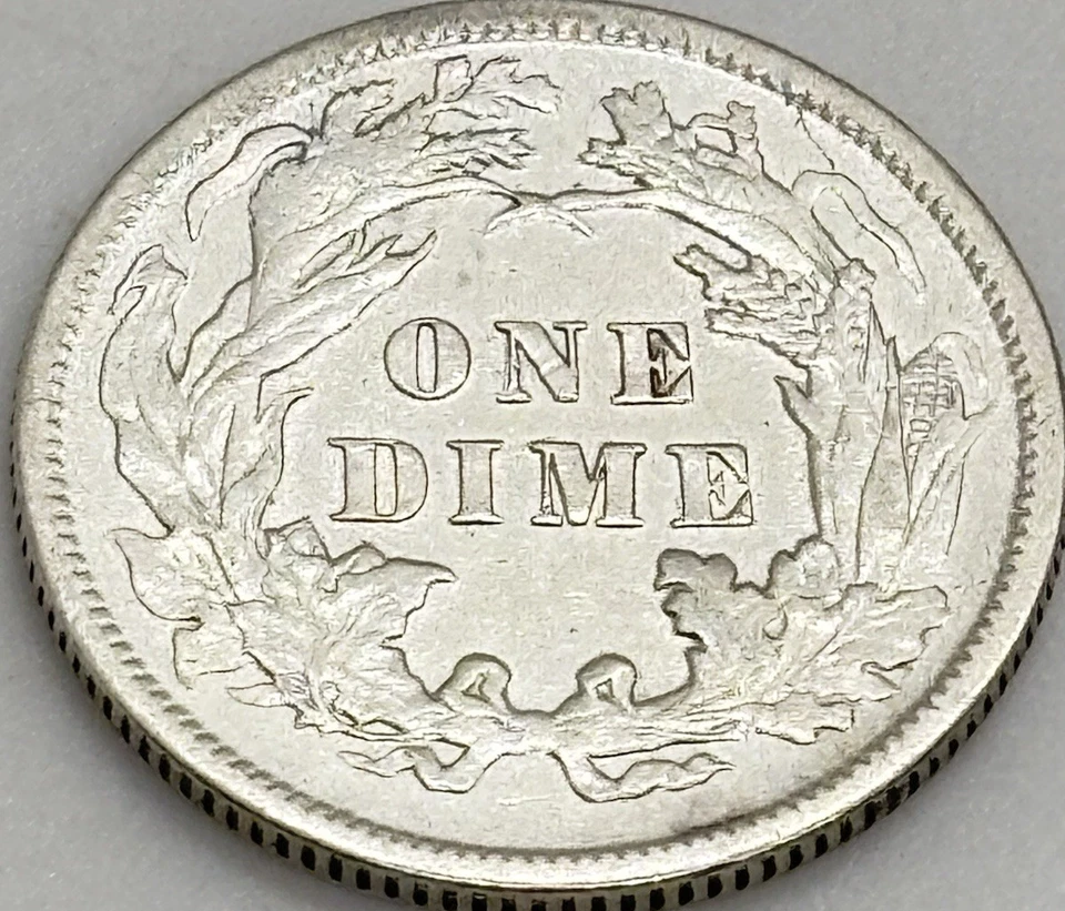 Moneda de diez centavos libertad sentada 1888-P 10C brillante sin circular #14612 Foto 2 de 3